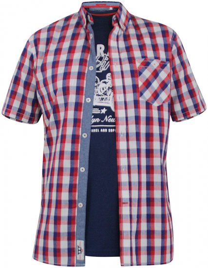 D555 Hadwin Short Sleeve Shirt & T-shirt Combo - Chemises - Chemises Grandes Tailles Hommes