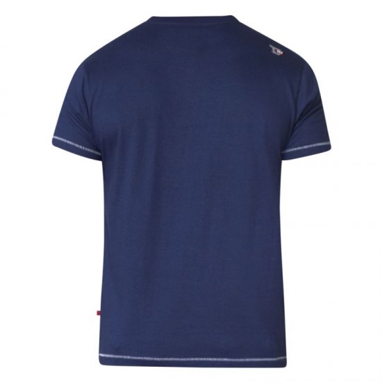 D555 Murray T-shirt Navy - T-shirts - T-shirts Homme Grande Taille