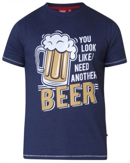 D555 Murray T-shirt Navy - T-shirts - T-shirts Homme Grande Taille