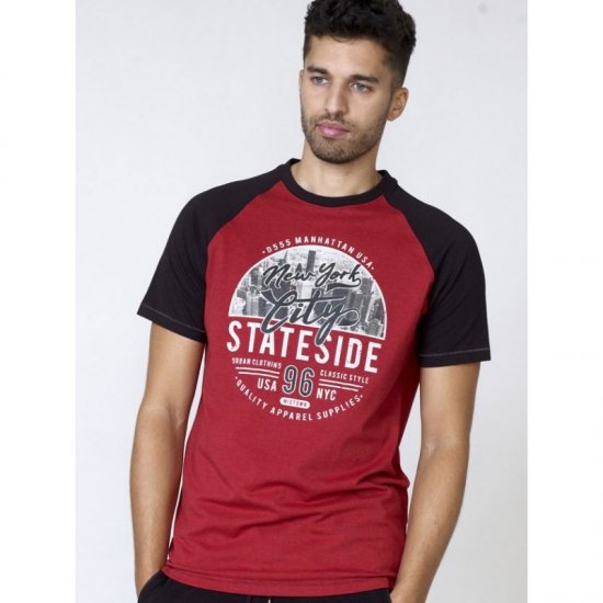 D555 Jarvis T-shirt Red - T-shirts - T-shirts Homme Grande Taille