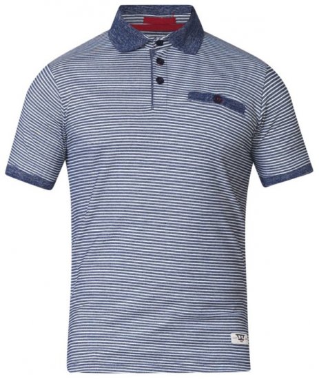 D555 Tyrone Polo Blue - Polos - Polos homme grande taille