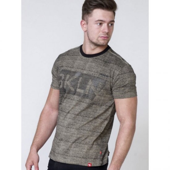 D555 NewYork Brooklyn T-shirt Khaki - T-shirts - T-shirts Homme Grande Taille