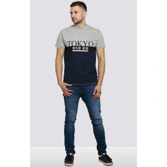 D555 Morris T-shirt Navy - T-shirts - T-shirts Homme Grande Taille