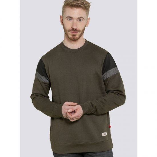 D555 Clermont Sweatshirt Khaki - Sweatshirts & hoodies - Sweatshirts/Hoodies grande taille homme