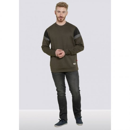 D555 Clermont Sweatshirt Khaki - Sweatshirts & hoodies - Sweatshirts/Hoodies grande taille homme
