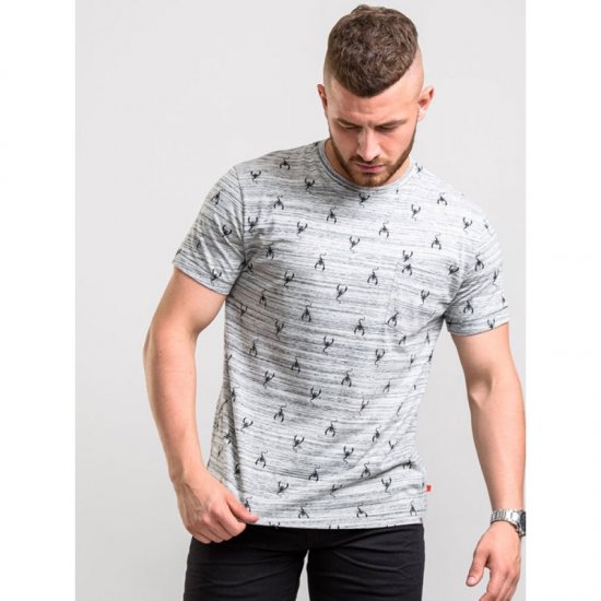 D555 Dario T-shirt Grey - T-shirts - T-shirts Homme Grande Taille