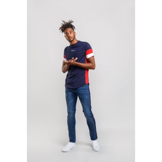 D555 Baker T-shirt Navy - T-shirts - T-shirts Homme Grande Taille