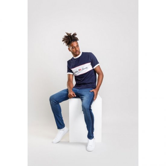 D555 Cullen T-shirt Navy - T-shirts - T-shirts Homme Grande Taille