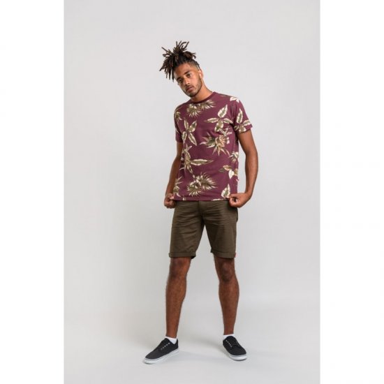 D555 Baxter T-shirt Wine-red - T-shirts - T-shirts Homme Grande Taille