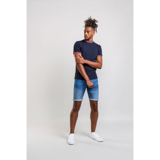D555 Bates T-shirt Navy - T-shirts - T-shirts Homme Grande Taille
