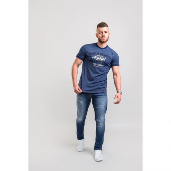 D555 Kody T-shirt Navy - T-shirts - T-shirts Homme Grande Taille