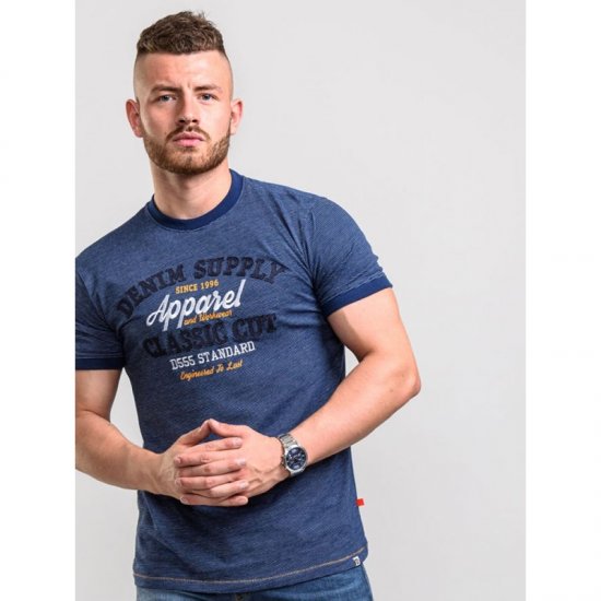 D555 Kody T-shirt Navy - T-shirts - T-shirts Homme Grande Taille