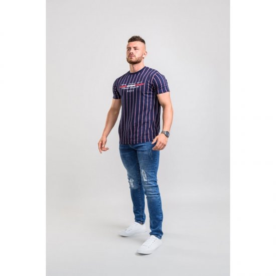 D555 Davis T-shirt Navy - T-shirts - T-shirts Homme Grande Taille