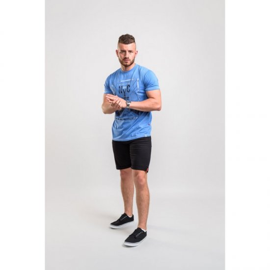 D555 Monty T-shirt Blue - T-shirts - T-shirts Homme Grande Taille