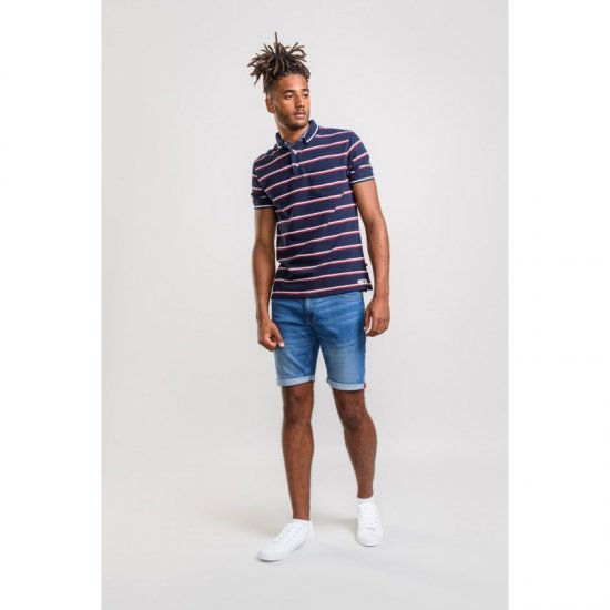 D555 Holmes Polo Navy - Polos - Polos homme grande taille