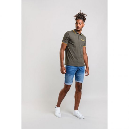D555 Marshall Polo Khaki - Polos - Polos homme grande taille