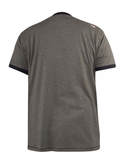 D555 Hereford Brooklyn Motorbike Printed Ringer T-Shirt Khaki - T-shirts - T-shirts Homme Grande Taille