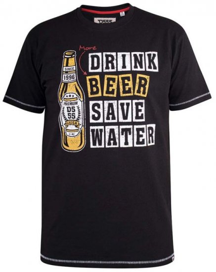 D555 Salford Save Water Drink Beer T-shirt Black - T-shirts - T-shirts Homme Grande Taille