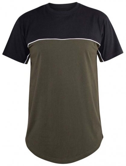 D555 Buckland Couture Cut And Sew Curved Hem T-Shirt - T-shirts - T-shirts Homme Grande Taille