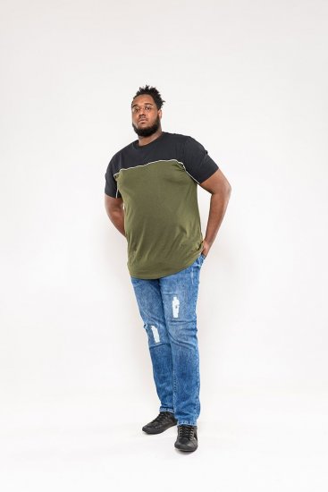 D555 Buckland Couture Cut And Sew Curved Hem T-Shirt - T-shirts - T-shirts Homme Grande Taille