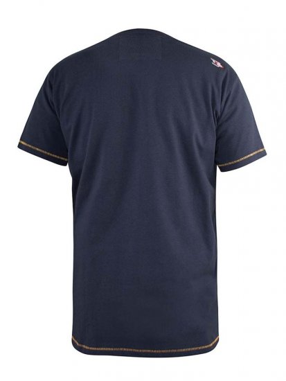 D555 Jasper Authentic Printed T-shirt Navy - T-shirts - T-shirts Homme Grande Taille
