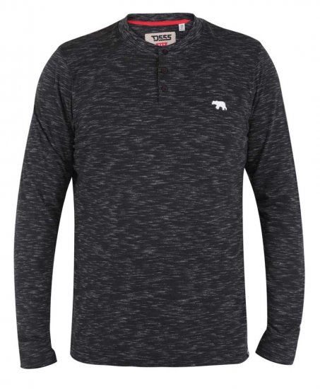 D555 Lavenham Long Sleeve Slub Grandad T-shirt - T-shirts - T-shirts Homme Grande Taille