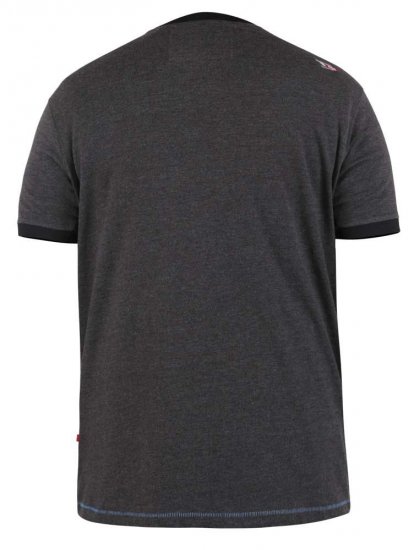 D555 Dowland T-Shirt With Ribbed Neck And Cuffs - T-shirts - T-shirts Homme Grande Taille