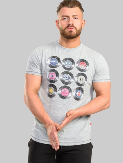 D555 Hexworth Vinyl Records Printed T-Shirt - T-shirts - T-shirts Homme Grande Taille
