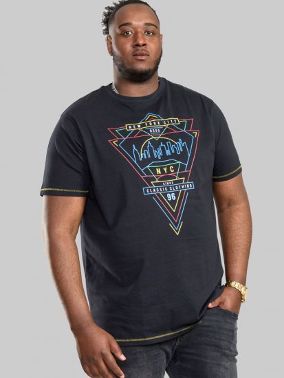 D555 Taunton Neon Printed T-Shirt - T-shirts - T-shirts Homme Grande Taille