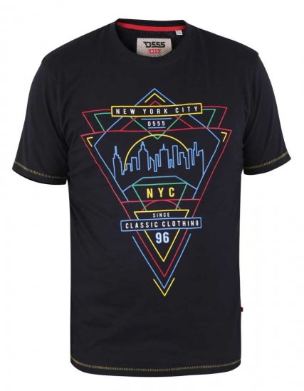 D555 Taunton Neon Printed T-Shirt - T-shirts - T-shirts Homme Grande Taille