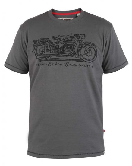 D555 Puxton Motorbike Printed T-Shirt - T-shirts - T-shirts Homme Grande Taille