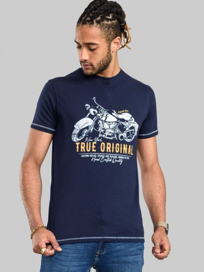 D555 Axbridge Motorbike Printed T-Shirt - T-shirts - T-shirts Homme Grande Taille