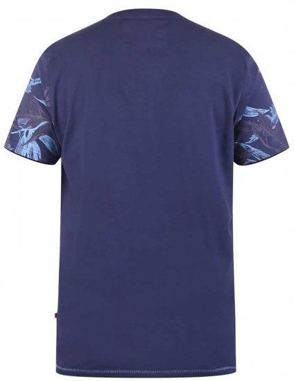 D555 BROMLEY Floral Panel Printed T-Shirt - T-shirts - T-shirts Homme Grande Taille