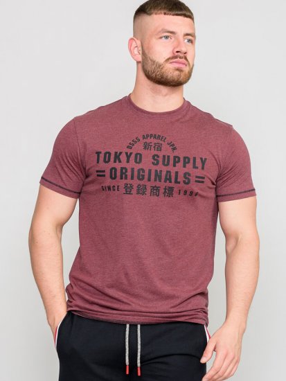 D555 LINTON Printed T-Shirt - T-shirts - T-shirts Homme Grande Taille