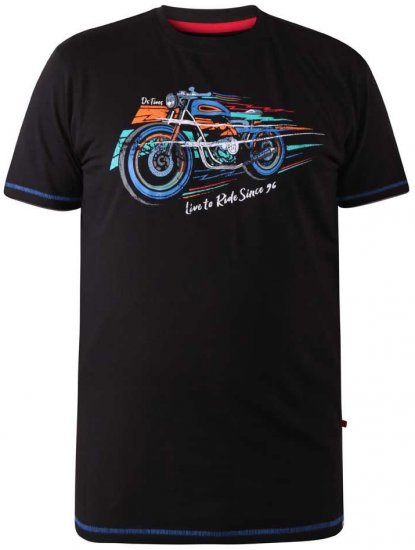 D555 CHINFORD Live To Ride Motorbike T-Shirt - T-shirts - T-shirts Homme Grande Taille
