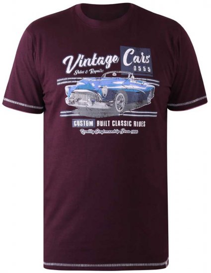 D555 BUCKHURST Vintage Cars T-Shirt - T-shirts - T-shirts Homme Grande Taille