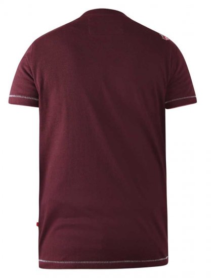 D555 Wharf California Eagle Printed T-Shirt Burgundy - T-shirts - T-shirts Homme Grande Taille