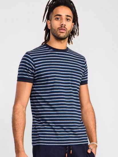 D555 Beamont Jacquard Stripe T-Shirt - T-shirts - T-shirts Homme Grande Taille