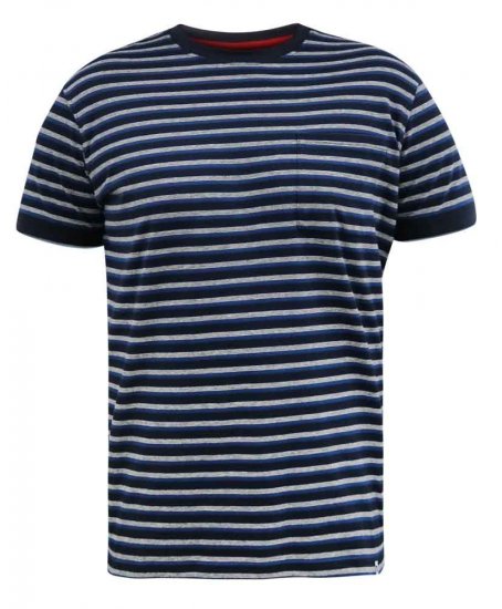 D555 Beamont Jacquard Stripe T-Shirt - T-shirts - T-shirts Homme Grande Taille
