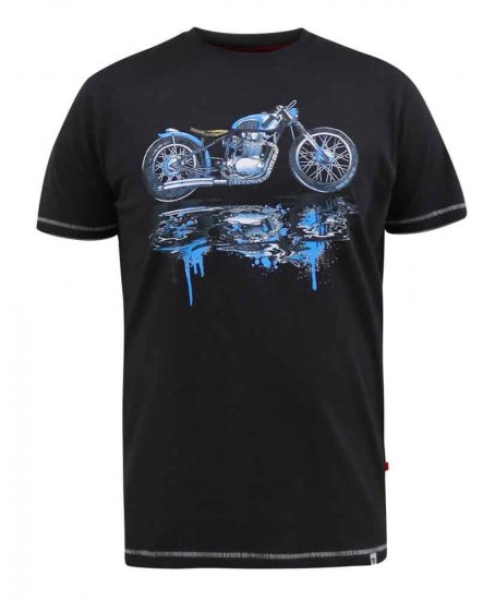 D555 Fritton Bike With Shadow And Drips Printed T-Shirt - T-shirts - T-shirts Homme Grande Taille