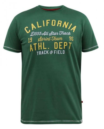 D555 Parnwell California Athletics Printed T-Shirt - T-shirts - T-shirts Homme Grande Taille