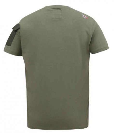 D555 Yarwell Printed T-Shirt With Sleeve Pocket - T-shirts - T-shirts Homme Grande Taille