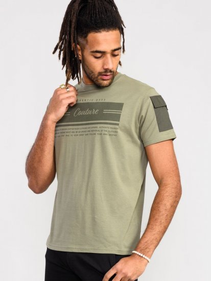 D555 Yarwell Printed T-Shirt With Sleeve Pocket - T-shirts - T-shirts Homme Grande Taille