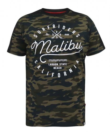 D555 Sullivan Ao Camo T-Shirt With Chest Print - T-shirts - T-shirts Homme Grande Taille