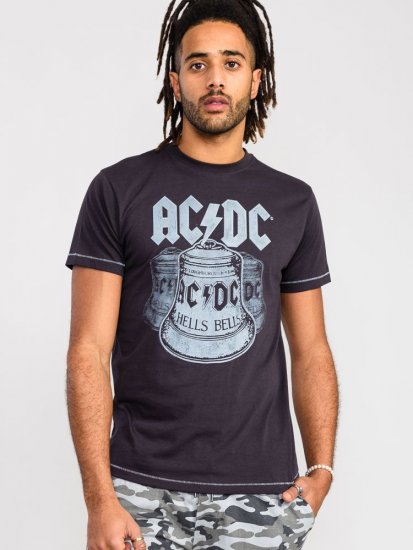 D555 Highway Official AC/DC Hells Bells Printed T- Shirt - T-shirts - T-shirts Homme Grande Taille