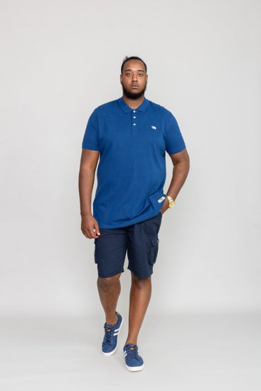 D555 WINCHESTER Blue Polo Shirt - Polos - Polos homme grande taille