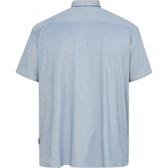 North Latitude 61116 Chemise Piqué Chinée Manches Courtes Bleu - Polos - Polos homme grande taille
