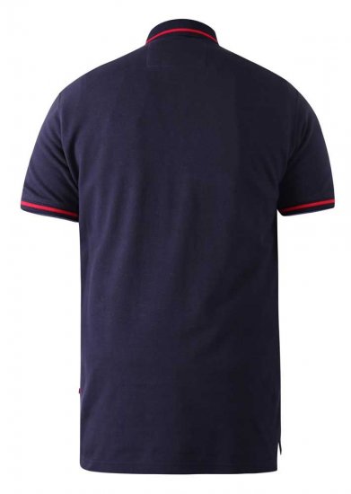 D555 Sloane Polo Shirt With Chest Embroidery Navy - Polos - Polos homme grande taille
