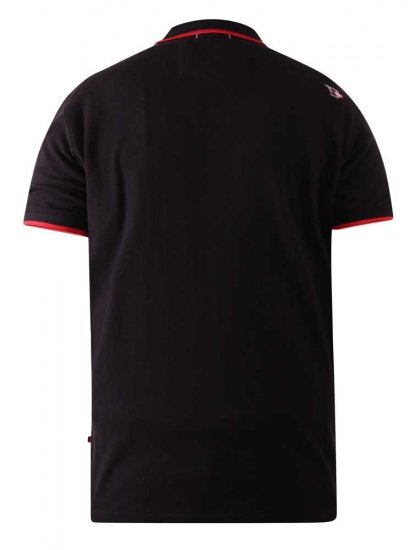 D555 Canning Chest Embroidery Polo Shirt Black - Polos - Polos homme grande taille