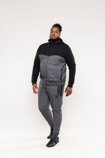 D555 Finnley Couture Hoody With Chest Embroidery Black - Sweatshirts & hoodies - Sweatshirts/Hoodies grande taille homme